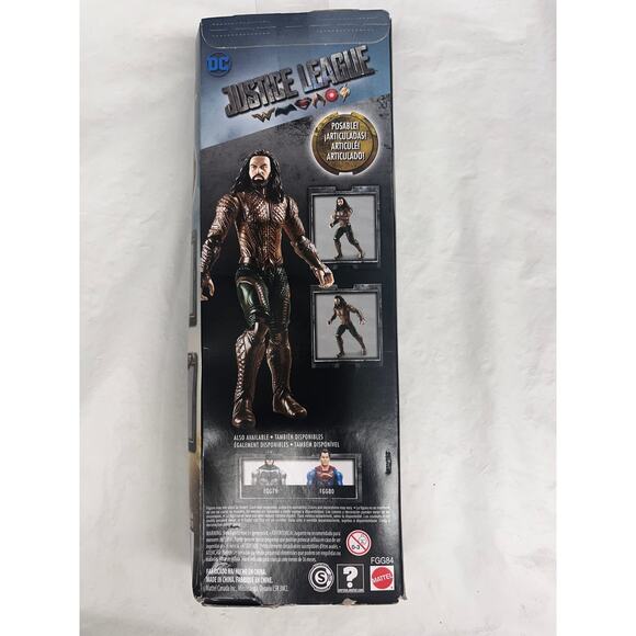 2 DC Justice League AQUAMAN & BATMAN Posable Action Figures! Never been open - Picture 5 of 16